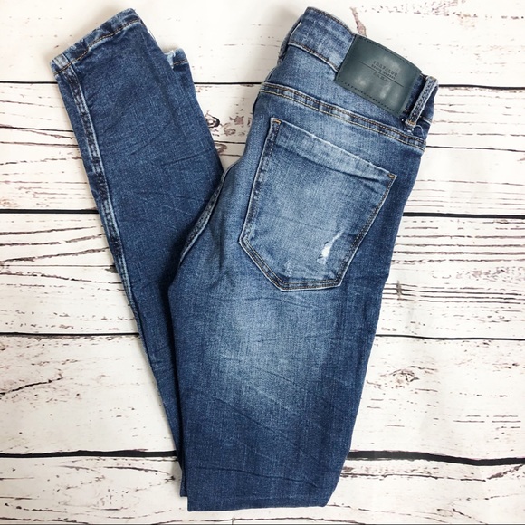 Zara Trafaluc Demin Distressed Jeans - Picture 4 of 5